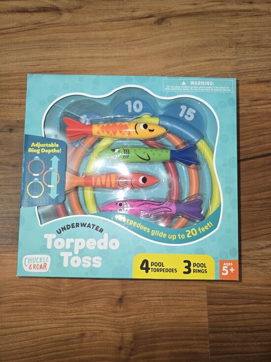 Chuckle & Roar Other - Chuckle & Roar - Underwater Torpedo Toss - Outdoor Water Play - Includes Thro...